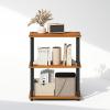 Furinno Turn-N-Tube Book Shelf, 4-Tier Bookshelf, Bookcase with Multipurpose Compact Display Rack, 11.6 x 23.6 x 43.2, for Living Room, Bedroom, Home Office, Dark Walnut(Light Cherry/Black)