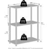 Furinno Turn-N-Tube Book Shelf, 4-Tier Bookshelf, Bookcase with Multipurpose Compact Display Rack, 11.6 x 23.6 x 43.2, for Living Room, Bedroom, Home Office, Dark Walnut(Pink/White)