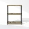 Furinno Turn-N-Tube Book Shelf, 4-Tier Bookshelf, Bookcase with Multipurpose Compact Display Rack, 11.6 x 23.6 x 43.2, for Living Room, Bedroom, Home Office, Dark Walnut(French Oak/Black)