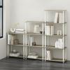 Furinno Turn-N-Tube Book Shelf, 4-Tier Bookshelf, Bookcase with Multipurpose Compact Display Rack, 11.6 x 23.6 x 43.2, for Living Room, Bedroom, Home Office, Dark Walnut(Sonoma Oak/White)
