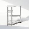 Furinno Turn-N-Tube Book Shelf, 4-Tier Bookshelf, Bookcase with Multipurpose Compact Display Rack, 11.6 x 23.6 x 43.2, for Living Room, Bedroom, Home Office, Dark Walnut(White Oak/Stainless Steel)