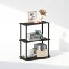 Furinno Turn-N-Tube Book Shelf, 4-Tier Bookshelf, Bookcase with Multipurpose Compact Display Rack, 11.6 x 23.6 x 43.2, for Living Room, Bedroom, Home Office, Dark Walnut(Espresso/Black)