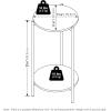 Furinno Turn-N-Tube Side Table, 2-Tier Round End Table with Open Shelf, Night Stand, Bedside Table, Toolless Assembly, for Living Room, Bedroom, Amber Pine(Americano)