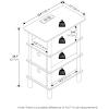 Furinno Turn-N-Tube Side Table, 2-Tier Square End Table with Charging Station, Night Stand, Bedside Table with USB and Type-C Charging Port, for Living Room, Bedroom, White(Espresso/Black)