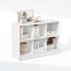 Furinno Basic Book Shelf, 3×2 Bookshelf, Cube Organizer Cabinet Bookcase with Shelf Storage, 11.9 x 31.6 x 23.6, for Living Room, Bedroom, Home Office, Espresso(White)