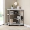 Furinno Turn-N-Tube Book Shelf, 4-Tier Bookshelf, Bookcase with Multipurpose Compact Display Rack, 11.6 x 23.6 x 43.2, for Living Room, Bedroom, Home Office, Dark Walnut(White Oak/Stainless Steel)