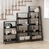Furinno Ladder Display Shelf, 5-Tier Ladder Shelf, Ladder Bookshelf, Display Storage Shelves, 13 x 23.6 x 53.5, for Living Room, Home Office, Espresso(Espresso)