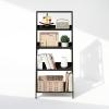 Furinno Ladder Display Shelf, 5-Tier Ladder Shelf, Ladder Bookshelf, Display Storage Shelves, 13 x 23.6 x 53.5, for Living Room, Home Office, Espresso(Espresso)