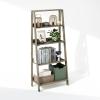 Furinno Ladder Display Shelf, 5-Tier Ladder Shelf, Ladder Bookshelf, Display Storage Shelves, 13 x 23.6 x 53.5, for Living Room, Home Office, Espresso(French Oak)