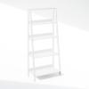 Furinno Ladder Display Shelf, 5-Tier Ladder Shelf, Ladder Bookshelf, Display Storage Shelves, 13 x 23.6 x 53.5, for Living Room, Home Office, Espresso(White)