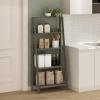 Furinno Ladder Display Shelf, 5-Tier Ladder Shelf, Ladder Bookshelf, Display Storage Shelves, 13 x 23.6 x 53.5, for Living Room, Home Office, Espresso(French Oak)