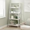 Furinno Ladder Display Shelf, 5-Tier Ladder Shelf, Ladder Bookshelf, Display Storage Shelves, 13 x 23.6 x 53.5, for Living Room, Home Office, Espresso(White)