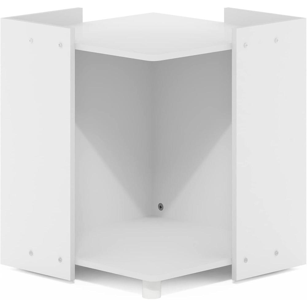 imageFurinno Peli Multipurpose End Table with Storage Solid White CubeSolid White