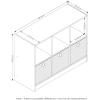 Furinno Bookcase and End Table Bundle with Bins and Drawers (French Oak Grey/Black)(French Oak Grey/Black)