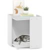 Furinno Peli Multipurpose End Table with Storage, Solid White, Cube(Solid White)