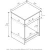 Furinno TIDUR Night Stand, Nightstand with Drawer, Bedside Table, End Table, Side Table with Storage Shelf, Knob Handle Drawer, for Bedroom, Living Room, Plain White(Plain White)