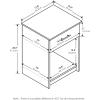Furinno TIDUR Night Stand, Nightstand with Drawer, Bedside Table, End Table, Side Table with Storage Shelf, Knob Handle Drawer, for Bedroom, Living Room, Plain White(White)