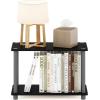 Furinno Turn-N-Tube Side Table, 2-Tier Modern Rectangle End Table with Open Shelf, Night Stand, Bedside Table, Toolless Assembly, for Living Room, Bedroom, Black(1-Pack)