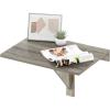 Furinno Hermite Wall Mounting Folding Table, French Oak(French Oak)