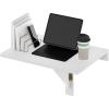 Furinno Hermite Wall Mounting Folding Table, French Oak(White)