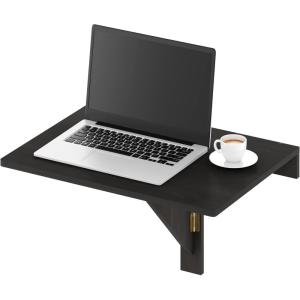 Furinno Hermite Wall Mounting Folding Table, French Oak(Espresso)