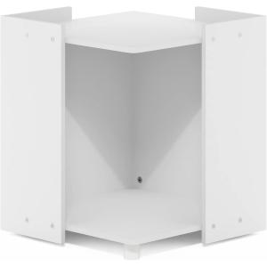 Furinno Peli Multipurpose End Table with Storage, Solid White, Cube(Solid White)