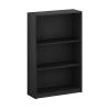 Furinno 3-Tier Bookcase and End Table Bundle, French Oak Grey(Black)