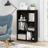 Furinno 3-Tier Bookcase and End Table Bundle, French Oak Grey(Espresso)