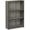 Furinno 3-Tier Bookcase and End Table Bundle, French Oak Grey(Frech Oak Grey)