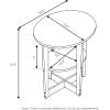 Furinno JAYA Side Table Set of 2, 2-Tier Round End Table with Oval Tabletop, Night Stand, Bedside Table with Open Shelf, for Living Room, Bedroom, French Oak(French Oak/Black)