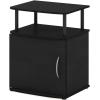 Furinno Jaya End Table, One, Black Wood & Simplistic Set of 2 End Table, Espresso/Black