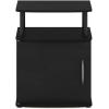 Furinno Jaya End Table, One, Black Wood & Simplistic Set of 2 End Table, Espresso/Black