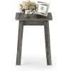 Furinno Simple Design End Side Night Stand/Bedside Table with Bin Drawer, Amber Pine/Black (Pack of 3)(French Oak)