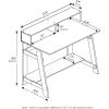 Furinno Simplistic A Frame Computer Desk Just 3-Tier End Table(Black/Grey)