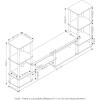 FURINNO Turn-N-Tube Grand Entertainment Center with End Tables, French Oak Grey/Black(French Oak Grey/Black)