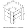 Furinno Andrey Set of 2 End Table / Side Table / Night Stand / Bedside Table with Bin Drawer, French Oak Grey(French Oak)