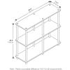 Furinno BESI Side Table, Industrial Multipurpose Metal Frame End Table, Flat Base Night Stand, Bedside Table, Easy Assembly, for Living Room, Bedroom, Columbia Walnut(French Oak Grey)