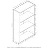 Furinno Basic 3-Tier Bookcase Storage Shelves, French Oak Grey/Black & Andrey End Table/Side Table/Night Stand/Bedside Table with Bin Drawer, French Oak Grey/Black(French Oak Grey)