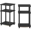 Furinno Just Series 3-Tier Turn-N-Tube End Table Side Table Night Stand Bedside Table 2-Pack