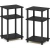 Furinno Just Series 3-Tier Turn-N-Tube End Table Side Table Night Stand Bedside Table 2-Pack