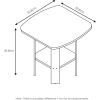 Furinno Simple Design End Table (2-Pack) and Coffee Table Bundle, Dark Walnut/Espresso