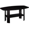Furinno Simple Design End Table (2-Pack) and Coffee Table Bundle, Dark Walnut/Espresso