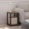 Furinno Simplistic Set of 2 End Table, Walnut/Brown