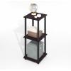 Furinno Simplistic Side Table Set of 2, End Table, Night Stand, Nightstand, Bedside Table, for Living Room, Bedroom, Grey Oak(Dark Mocha)