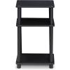 Furinno Turn-N-Tube Accent Decorative Shelf, Espresso/Black & Just 3-Tier End Table, 1-Pack, Americano/Black(Espresso/Black)