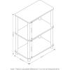 Furinno Turn-N-Tube No Tool 3-Tier Storage Shelf, Narrow, Espresso/Black & Just 3-Tier Turn-N-Tube End Table, 1-Pack, French Oak Grey/Black(French Oak Grey/Black)