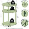 Furinno Turn-N-Tube Side Table, 3-Tier Oval End Table, Night Stand, Bedside Table, for Living Room, Bedroom, Amber Pine(Amber Pine)