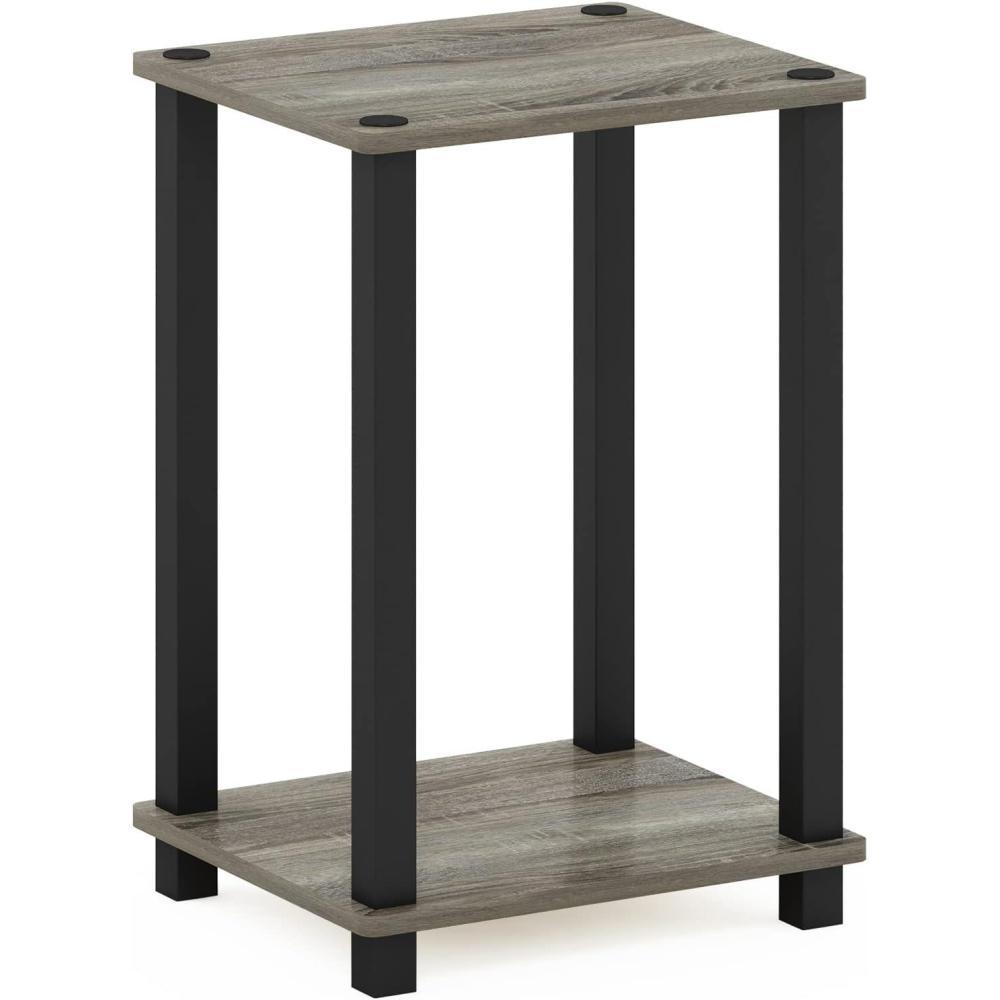 imageFurinno Besi Industrial Multipurpose Side Table with Metal Frame Finn Oak