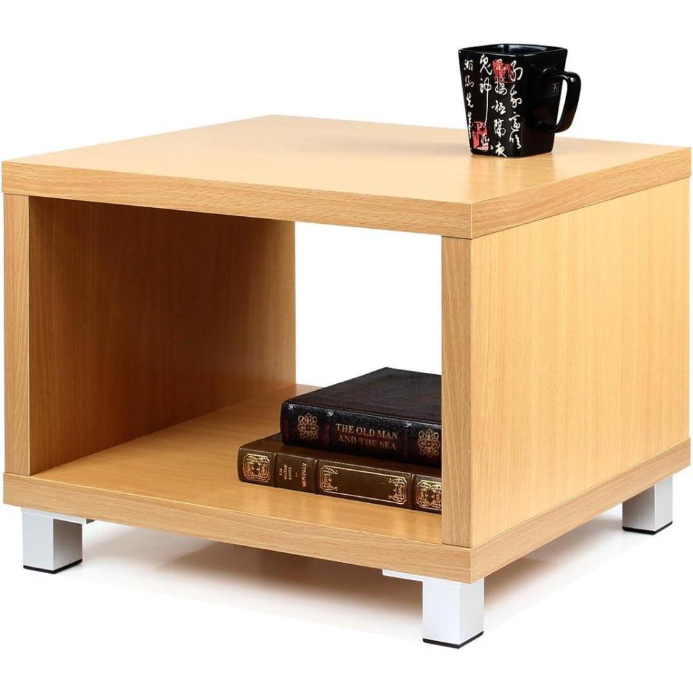 imageFurinno Nihon Contemporary SideEnd Table CherryLight Cherry