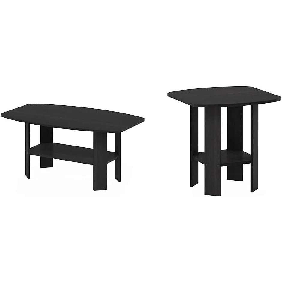 imageFurinno Simple Design Coffee Table and End Table Espresso